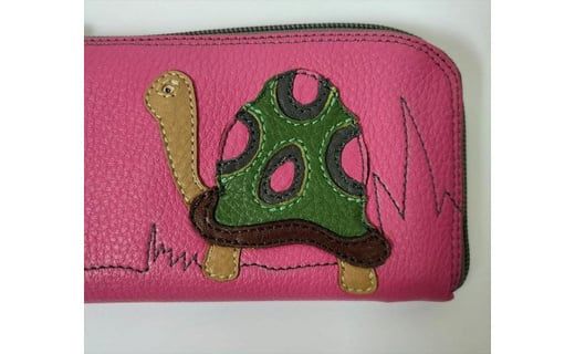 「鞄工房　香」レザー長財布 カメ FAA3018