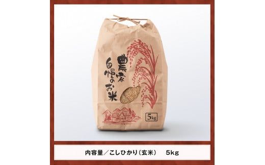 【令和6年産】永友農園産「こしひかり（玄米）」5kg　【 米 お米 玄米 国産 宮崎県産 コシヒカリ 】 [D10601]