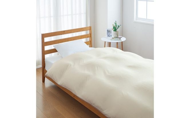 GS016とろける羽毛ふとん［ダブル］合掛けふとん 専用カバー付き/クリーム