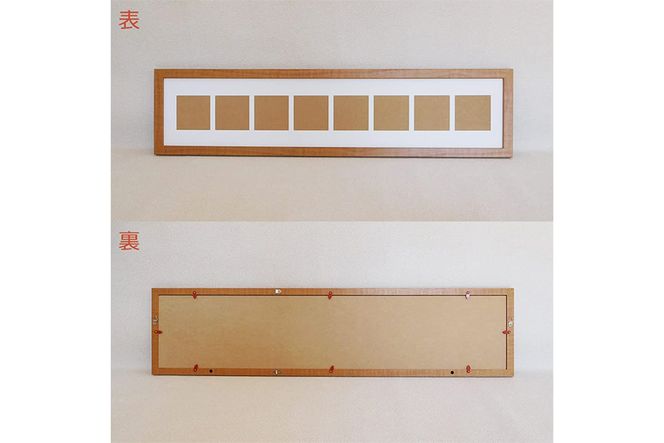 写真額 ナチュラル木目 L判スクエア8枚飾り用 UVカットアクリル板仕様 [No.709]