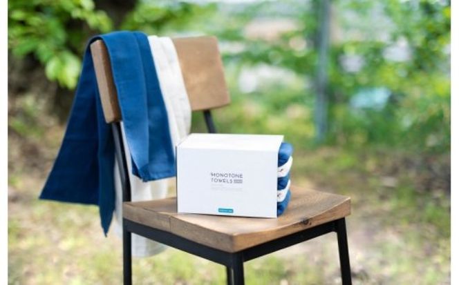 010B1153 さらっとガーゼとふんわりパイルのモノトーンタオル（ネイビーブルー3枚 キナリ2枚）【泉州タオル 国産 吸水 普段使い シンプル 日用品】