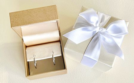 Pt900 プラチナ 地金 フープピアス(直径20mm)  保証書付 KO-0012 SWAD006