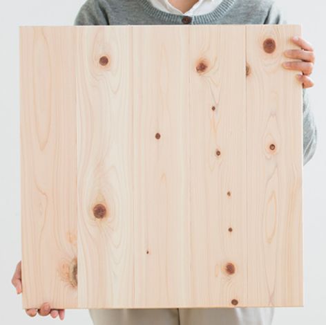 ユカハリ・タイル ひのき 無塗装 ウッドカーペット M-mm-A04A