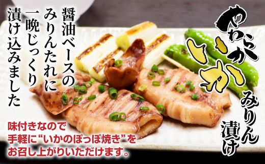 石山水産オリジナル やわらかイカセット (冷風干しカット170g×5・みりん漬け170g×2パック) 【0tsuchi00421-2025-2】