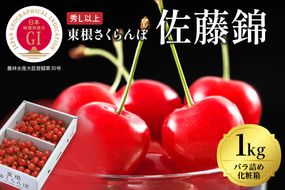 2025年 GI東根さくらんぼ「佐藤錦」1kgバラ詰め(500g×2ﾊﾟｯｸ) 東根農産センター提供 山形県 東根市 hi027-169-2