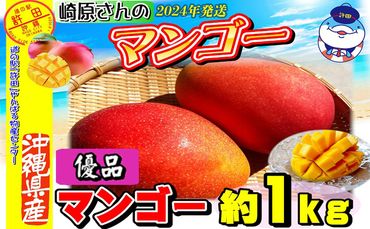 2024年発送　崎原さんの　優品　アップルマンゴー　約1kg