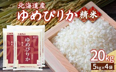 【令和6年産新米】ホクレン ゆめぴりか 精米20kg（5kg×4） TYUA008