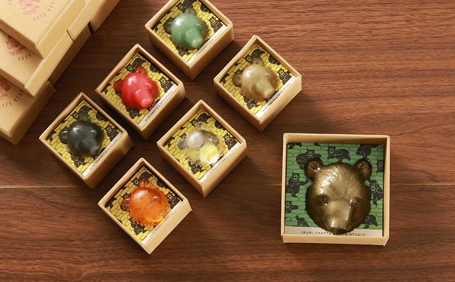 白老 熊マスクピンバッヂ×壁掛け＜木彫工芸家 山田祐治コラボ＞ BG05 