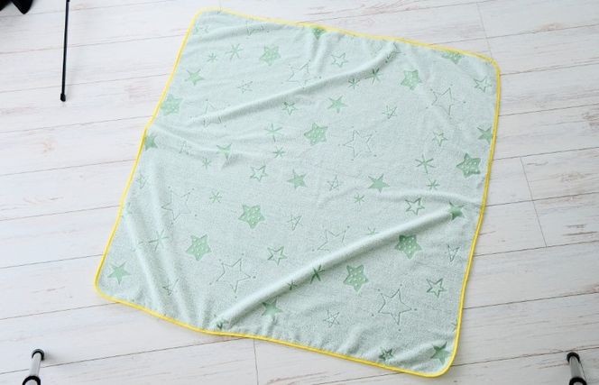 TTT0002 【高島屋選定品】泉州タオル おくるみ２枚（ブルー＆グリーン）【タオル 国産 シンプル 日用品 ベビー】