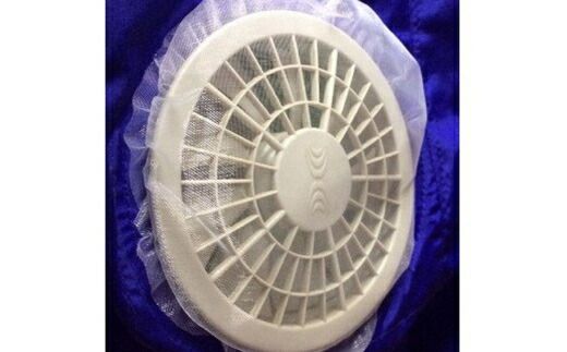 158-1045-005　水洗いできる ポリエステル製 ファン付きジャケット用防塵カバー メッシュ：１６ カラー：白
