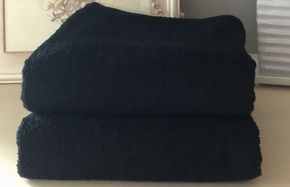 020C481 超大判バスタオル２枚セット（ブリリアントブラック）泉州タオル 90×170cm【泉州タオル 国産 吸水 普段使い 無地 シンプル ファミリー】