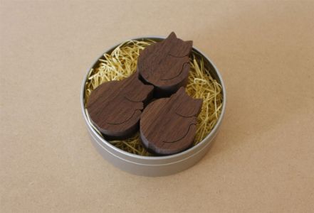 『ねこのつみき（黒）』木製／アトリエ倭（やまと）