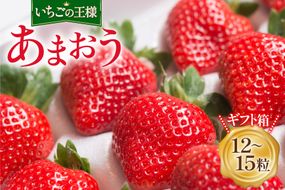 【期間限定発送】大粒で真っ赤な果肉 溢れ出す果汁 福岡産 あまおう 12-15粒 ギフト箱 [南国フルーツ 福岡県 筑紫野市 21760094] 苺 いちご イチゴ フルーツ 果物 くだもの 冷蔵