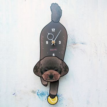 チョコプードル-犬の振り子時計 C-CD-163A