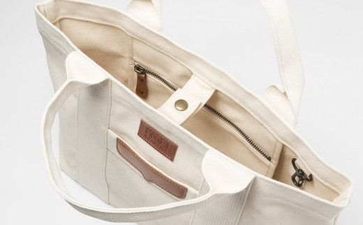 「琉球帆布」ベーシックトート L　キナリ - 極厚 4号帆布 トートバッグ キャンバス生地 丈夫 ベーシック おしゃれ ファッション お出かけ かばん 鞄 手仕事 手づくり ハンドメイド 琉球帆布 伝統技術 沖縄県 八重瀬町【価格改定】