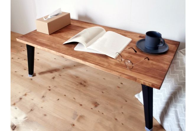 天然木 折りたたみ ローテーブル ブラウン 90×45cm 1台 完成品 天然木 折りたたみ ローテーブル ブラウン 90×45cm 1台 完成品