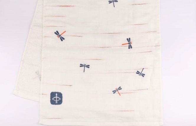 099H333 【スピード発送】JAPAN madeガーゼタオル 3枚セット(スラブ赤)【泉州タオル 国産 吸水 普段使い シンプル 日用品】