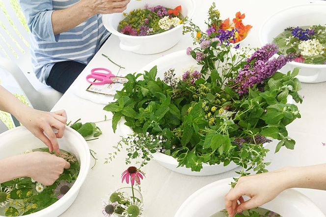 【ハーブ満喫コース】ハーバルハンドバス体験チケット（2名様分） [ハーバルヘルスケアトレーナーの会 みちくさ 長野県 池田町 48110079]