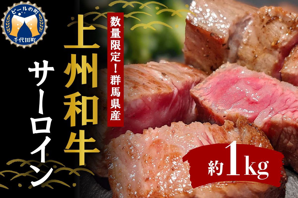 牛肉 サーロイン [上州和牛] ブランド 牛 1kg (250g×4枚) 群馬 県 千代田町 国産 特産品 贈答用 ギフト プレゼント キャンプ ソロキャン バーベキュー 送料無料