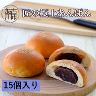 匠の極上あんぱん(15個入り)《 あんパン パン 粒あん 冷凍 個包装 小分け 》【2402I05948】