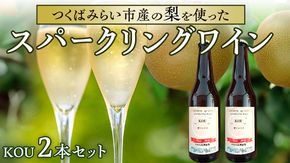 つくばみらい市産の 梨 を使った スパークリングワイン 「 KOU 」 2本 入 ワイン シードル お酒 酒 果実酒 フルーツ 果物 なし [CZ04-NT]