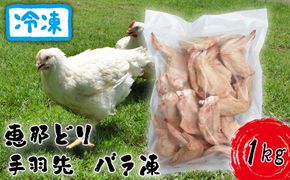 冷凍　恵那どり　手羽先　バラ凍　1kg [No.917]