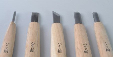 【ハイス鋼】ＮＨＫ木彫入門　初心者セット５本組　紙箱入り【北海道・沖縄・離島　配送不可】