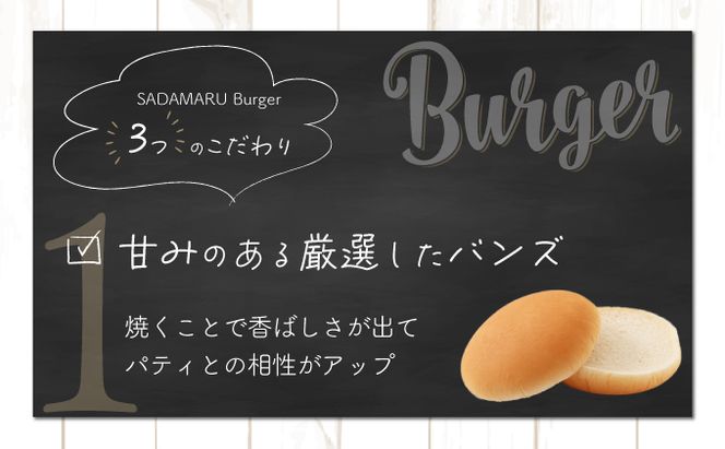 土佐和牛＆四万十ポーク合い挽きハンバーガーセット【３人前】　sd001