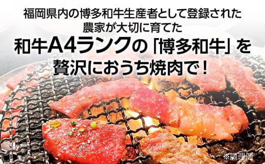 博多和牛 焼肉用 肩ロース肉3パック(計約400g)