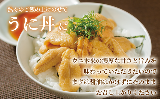 ＜小川の塩水ウニ　100g×2パック＞北海道 北海道産 道産 雲丹 ウニ うに 塩水うに 工場発送