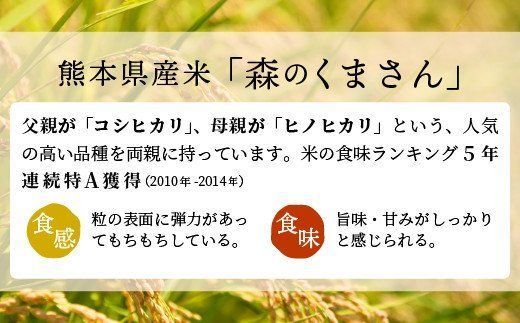 令和６年産★数量限定★熊本を代表するブランド米15ｋｇ（森のくまさん5kg×3袋）【12月より順次発送予定】【価格改定ZE】