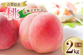 桃 2kg (5～8玉) 【2026年発送】 [OUTTA REACH JAPAN 山梨県 韮崎市 20742862] もも モモ 2キロ フルーツ 果物 くだもの 人気 旬 贈答 ジューシー なつっこ 日川白鳳 白鳳 浅間白桃 ふるさと納税