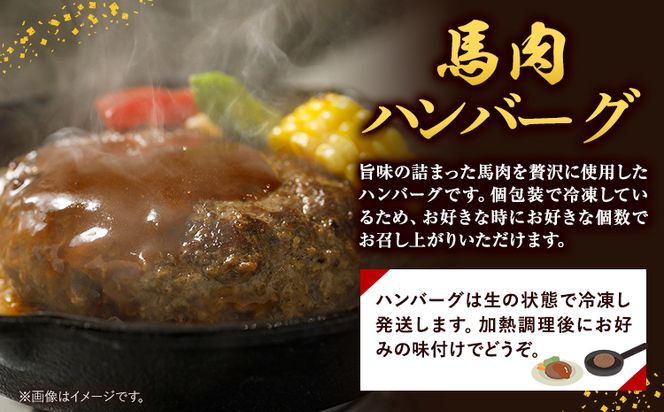 馬肉 ハンバーグ 150g × 10個 長洲501《30日以内に出荷予定(土日祝除く)》 熊本県 長洲町 肉 馬肉 ハンバーグ 惣菜 小分け 送料無料---sn_fskbhnbg_30d_24_13000_1500g---