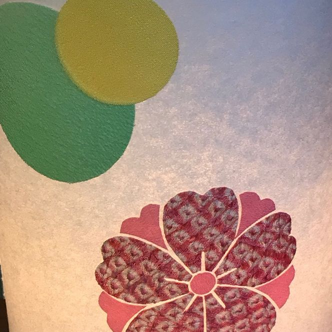 020C219 着物生地で作ったおしゃれな行灯（あんどん）  おしゃれ玉