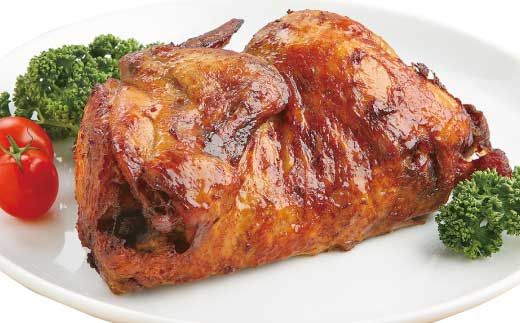 【ちきん館】和風ローストチキン元祖たれ味まるっぽ鶏（半身）2個セット （合計760g） 高知県 高知 四万十市 四万十 しまんと 国産 おかず チキン 鶏 鶏肉 パーティー 柔らかい 冷凍 真空 ジューシー 惣菜 ギフト 25-737