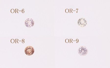 【SJ-91】Pt999　オレンジ非加熱サファイアダイヤモンドリング　AQ-184