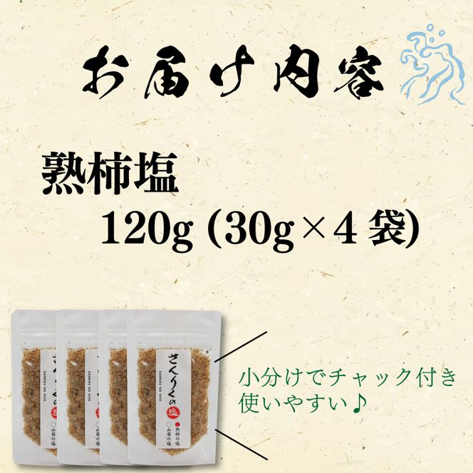 熟柿塩 30g袋入り 4袋  [nomura022]