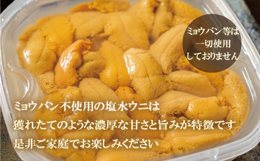 ＜小川の塩水ウニ　100g×2パック＞北海道 北海道産 道産 雲丹 ウニ うに 塩水うに 工場発送