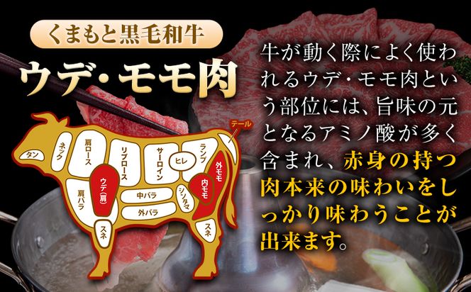 くまもと黒毛和牛 ウデ・モモ 赤身スライス切り落とし 500g 1000g 1500g 2000g 牛肉 冷凍 《30日以内に出荷予定(土日祝除く)》冷凍庫 個別 取分け 小分け 個包装 モモ スライス 肉 お肉 しゃぶしゃぶ すき焼き A5 A4---mna_fkkrgmuar_30d_24_7500_500g---