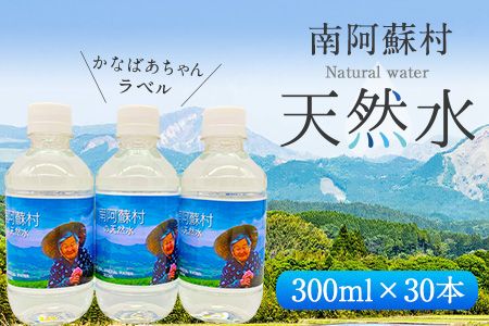 南阿蘇村 天然水 300mlボトル×30本(かなばあちゃんラベル)ハイコムウォーター [30日以内に出荷予定(土日祝を除く)] 熊本県南阿蘇村 天然水---sms_hcmkbl_30d_r7_12500_30i---