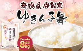 A4099 【令和8年産米】大粒でしっかり食感  新潟県岩船産  ゆきん子舞 8kg