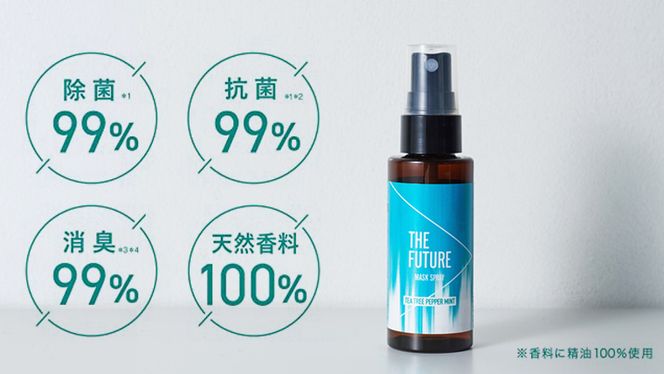 THE FUTURE (ザフューチャー) マスクスプレー 48ml(ティーツリーペパーミント)×1本 アロマ 香り 抗菌 除菌 消臭 におい 携帯用 日本製 [BX020ya]