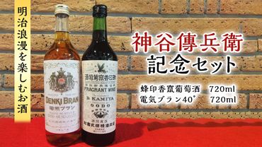 神谷傳兵衛 記念セット 720ml ワイン ハイボール お酒 甘味 果実酒 ソーダ 葡萄酒 日本 初 浅草 ロマン ［AP005us］