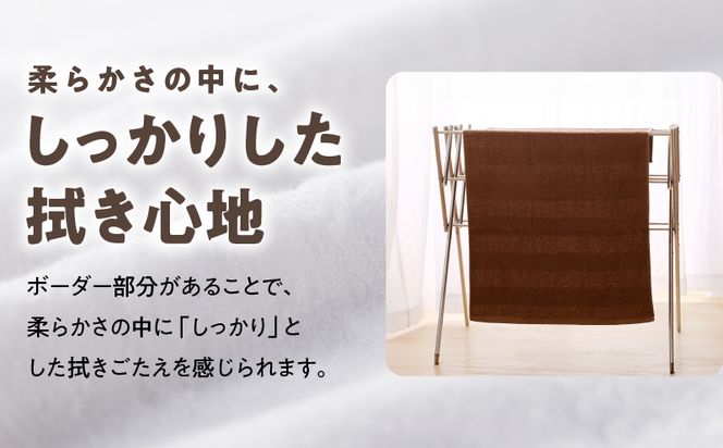 010B664 【TVで紹介！】ナチュレル 贅沢バスタオル 4枚（ブラウン系）【泉州タオル 国産 吸水 普段使い 無地 シンプル 日用品 家族 ファミリー】