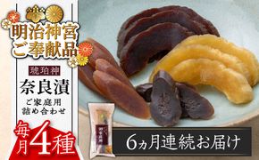 【全6回定期便】【明治神宮ご奉献品】奈良漬 「琥珀漬」670g ご家庭用 詰め合わせ 《築上町》【有限会社奈良漬さろん安部】奈良漬 奈良漬け[ABAE029]