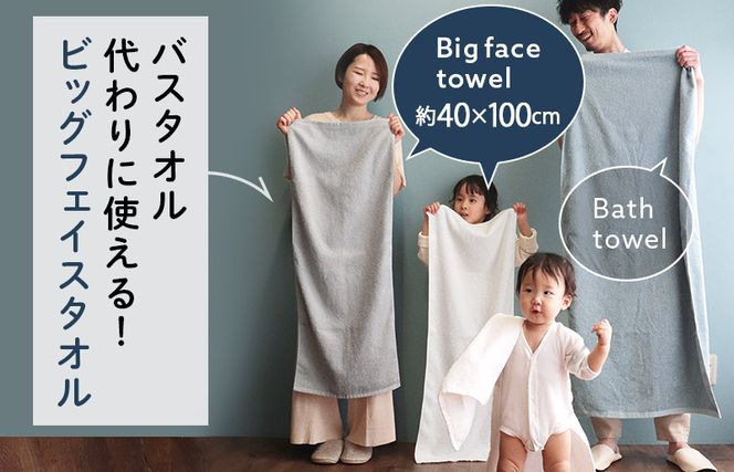 099H1152-1 【スピード発送】ヒオリエ ホテルタオル ビッグフェイスタオル 5枚 ブルーグレー【タオル 泉州タオル 吸水 普段使い 無地 シンプル 日用品 ふわふわ ふかふか 家族 泉州タオル 一人暮らし スピード発送】