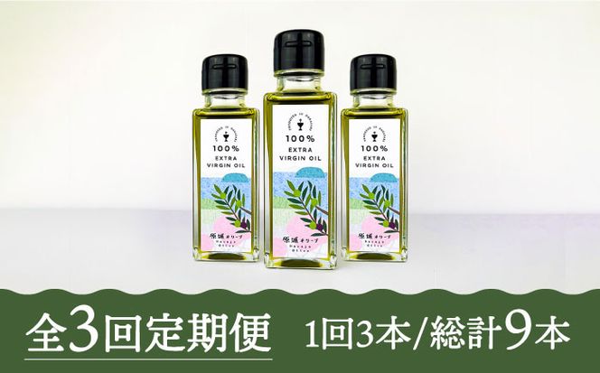 【3回定期便】 原城 オリーブ エクストラ・ヴァージンオイル 100ml 3本 / オリーブオイル オイル 油 調味料 / 南島原市 / ミナサポ [SCW057]
