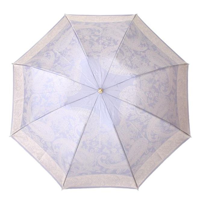槙田商店【晴雨兼用 折りたたみ傘】kirieペイズリー:アイスブルー FAA5035