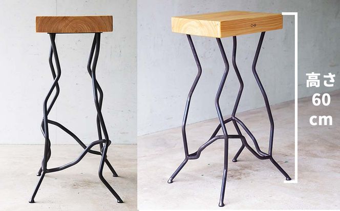 ヒノキのスツール（Novo）60㎝ E-mp-A20A