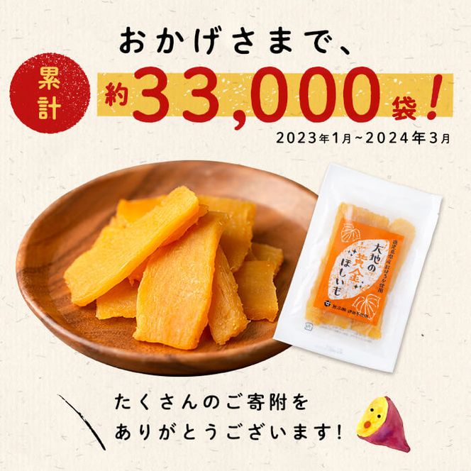 【定期便・全3回】大地の黄金干し芋 計2.7kg(100g×9袋×3回) t003-023